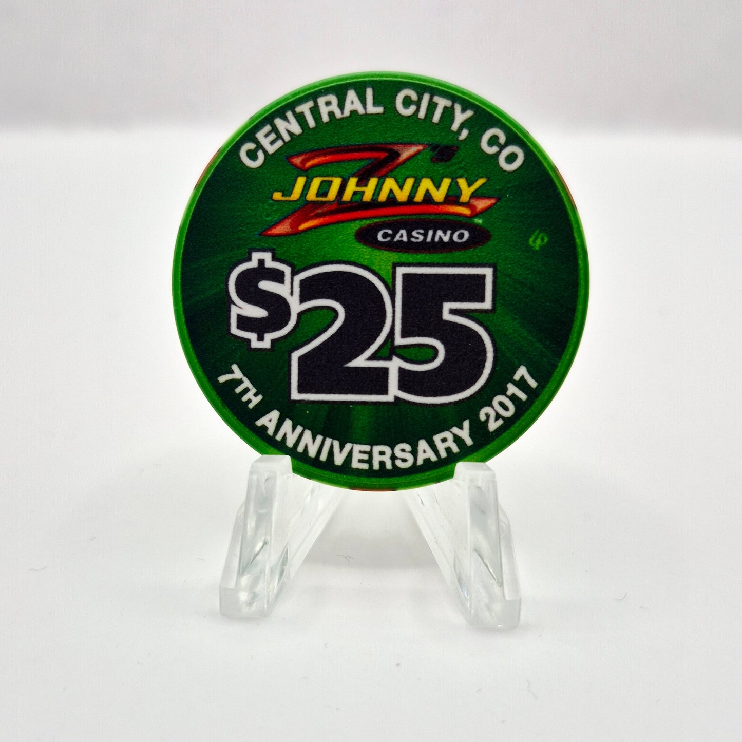Johnny Z's Casino Central City Colorado '7th Anniversary 2017' $25 Casino Chip