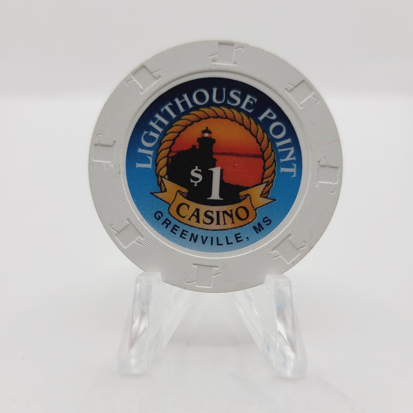 Lighthouse Point Riverboat Casino Greenville Mississippi $1 Casino Chip
