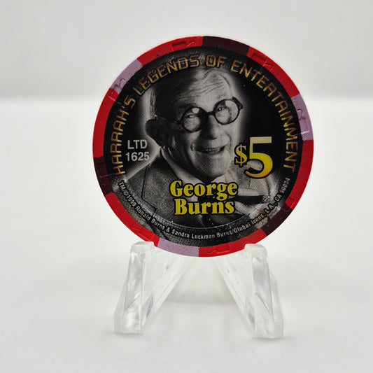 Harrah's Casino North Kansas City Missouri 2000 'George Burns Millenium' $5 Casino Chip