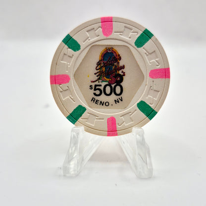 Eddie's Fabulous 50's Casino Reno Nevada 1980's $500 Casino Chip N7127 *SHARP