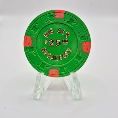 Big Al's Speakeasy Las Vegas Nevada 1980 $25 Casino Chip N2365