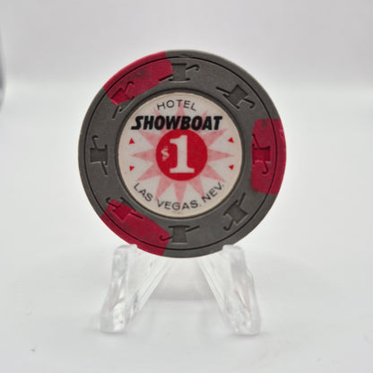 Showboat Hotel Casino Las Vegas Nevada 1967 $1 Casino Chip V1492 *circulated