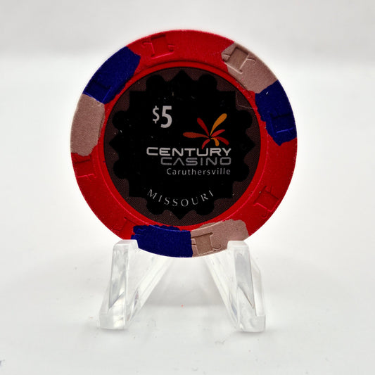 Century Casino Caruthersville Missouri 2020 $5 Casino Chip