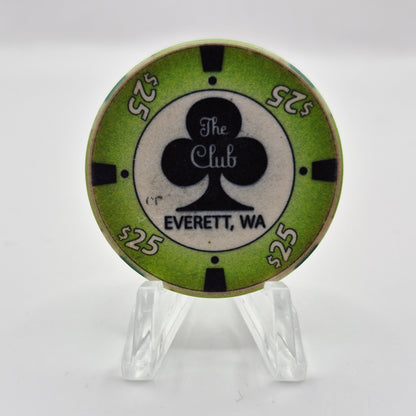 The Club Casino Card Room Everett Washington $25 Casino Chip