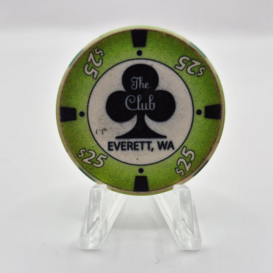The Club Casino Card Room Everett Washington $25 Casino Chip