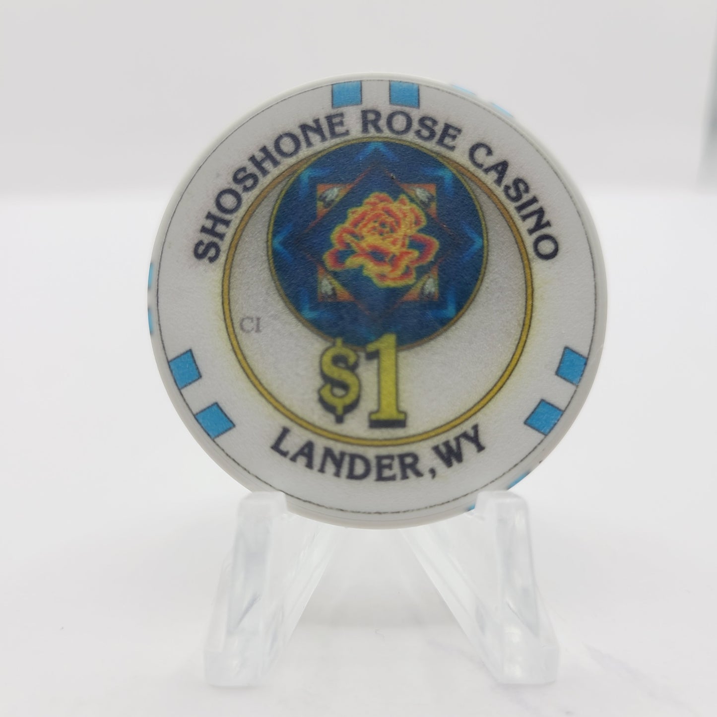 Shoshone Rose Casino Hotel Lander Wyoming $1 Casino Chip