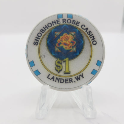 Shoshone Rose Casino Hotel Lander Wyoming $1 Casino Chip