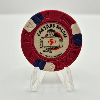 Caesars Palace Las Vegas Nevada 1980's $5 Casino Chip N1388 *Circulated
