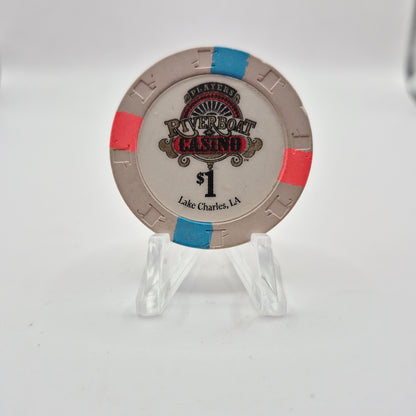 Players Island "Riverboat" Casino Lake Charles Louisiana $1 Casino Chip