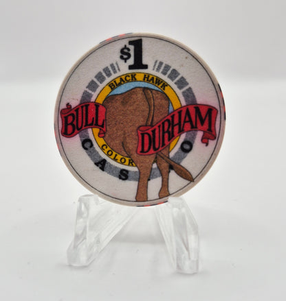 Bull Durham Casino & Saloon Black Hawk Colorado 1994 $1 Casino Chip