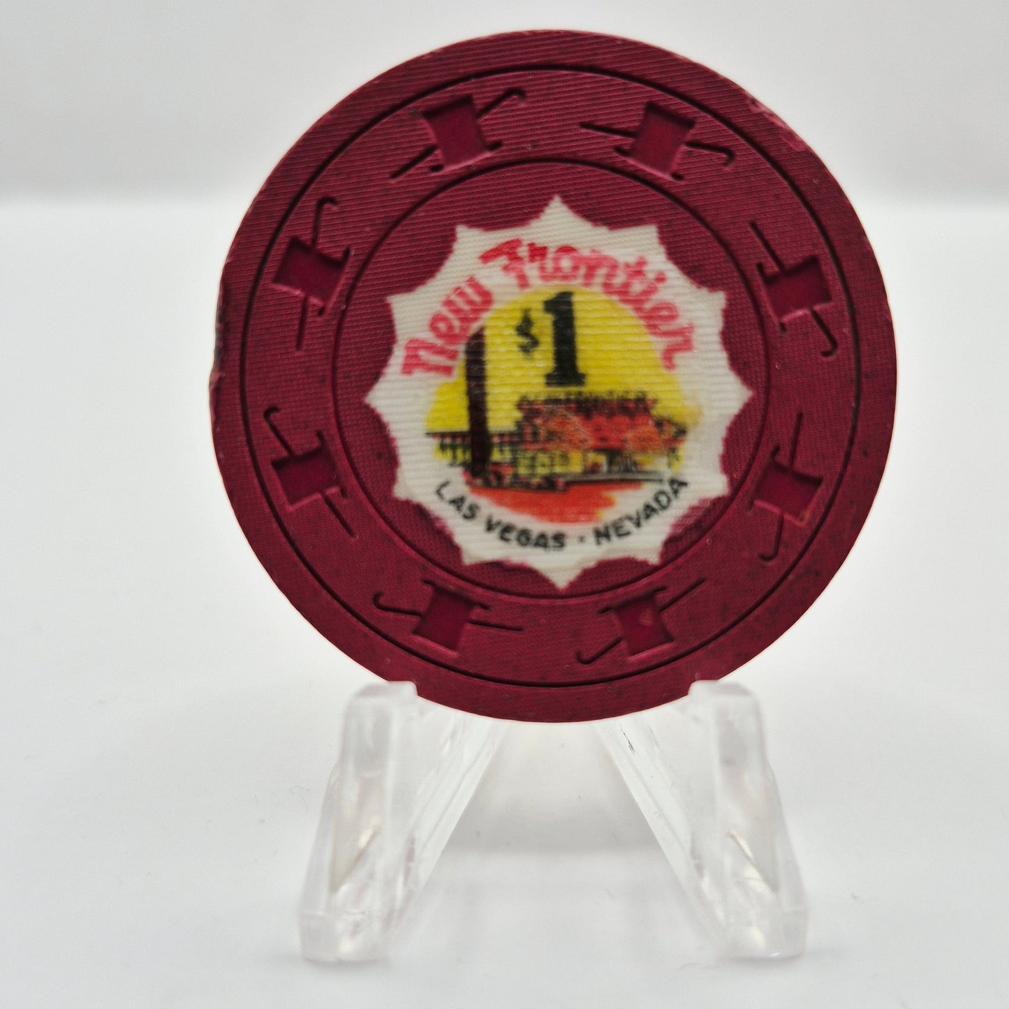 New Frontier Las Vegas Nevada 1959  $1 Casino Chip N1673 * Damage on edge