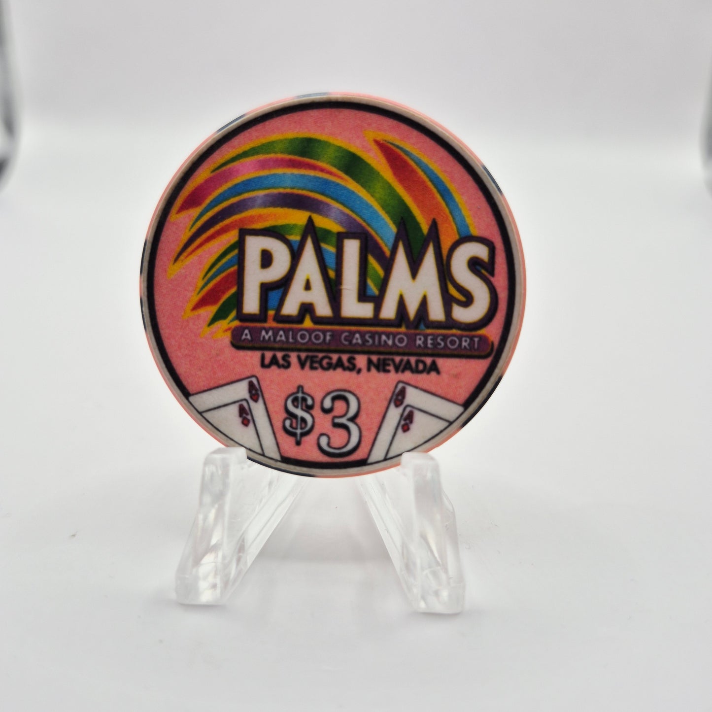 Palms Hotel Casino Las Vegas Nevada 2004 "9/18 Poker" $3 Casino Chip E3055