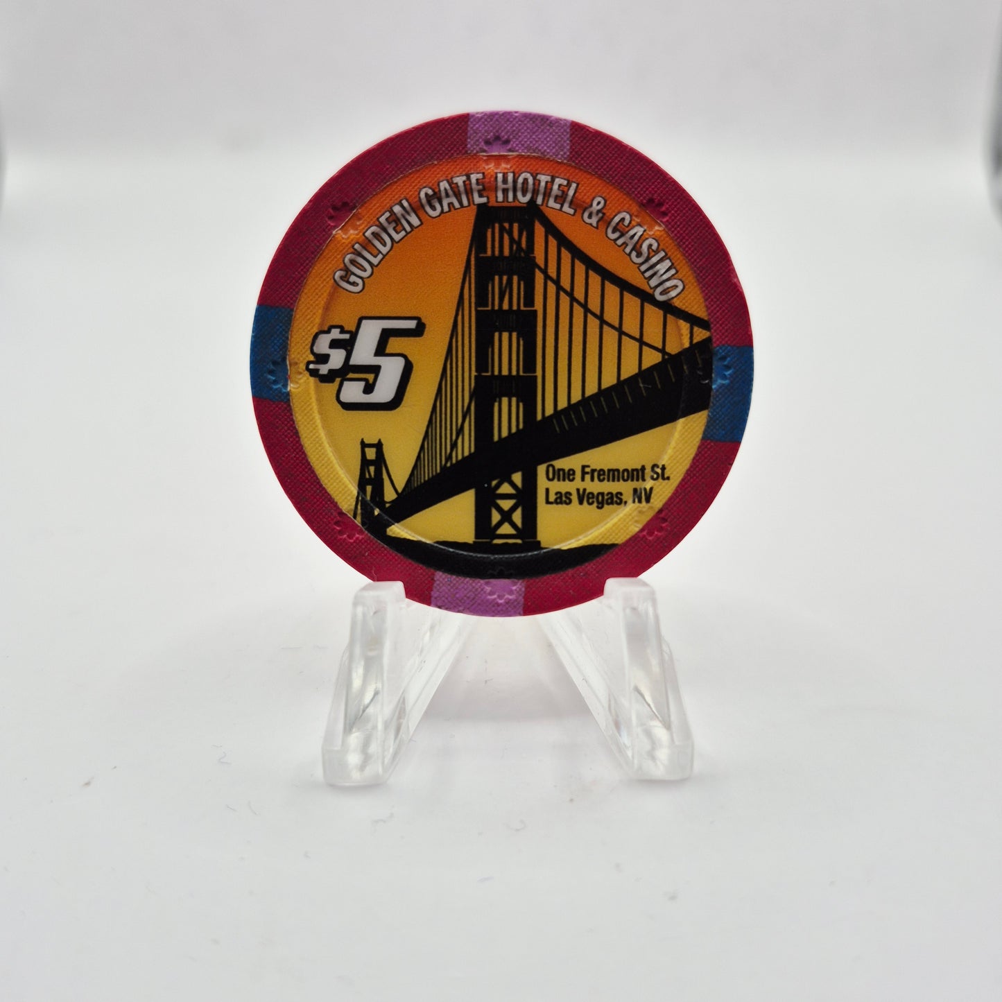 Golden Gate Hotel Casino Las Vegas Nevada 2000's $5 Casino Chip D0641