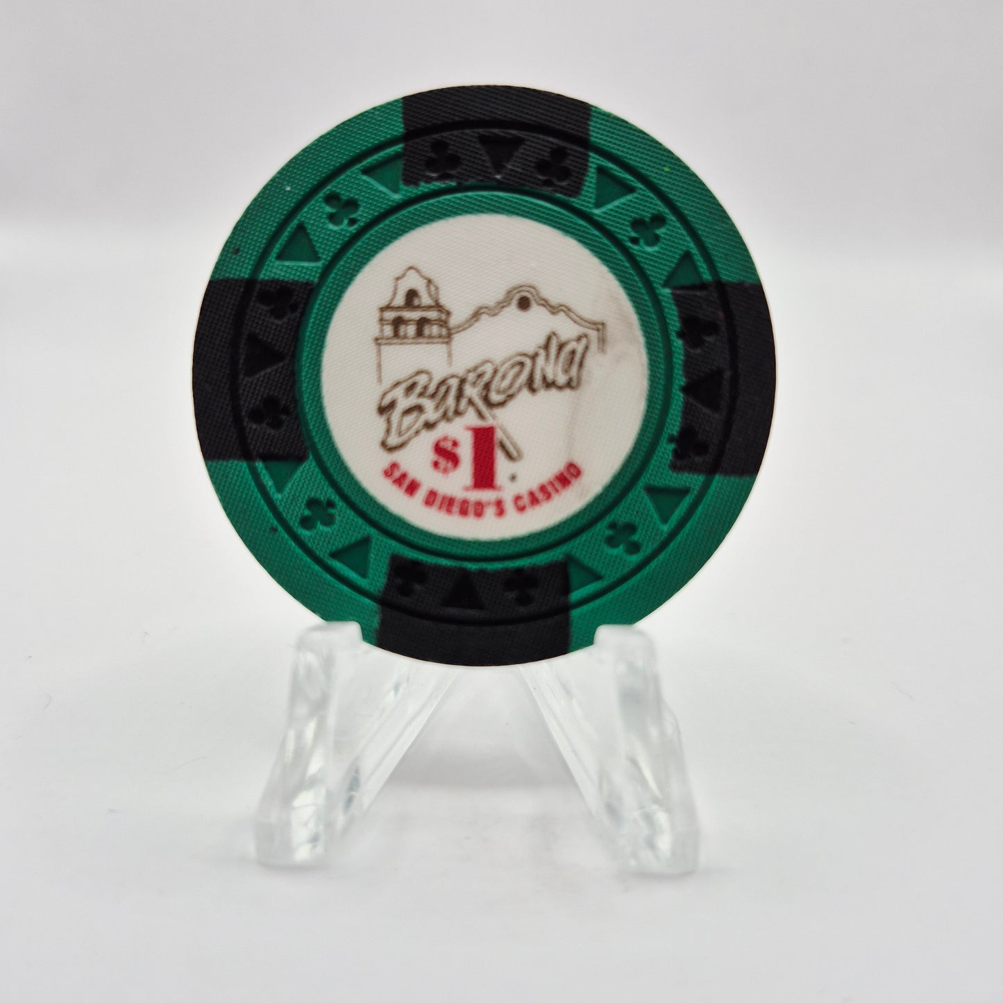 Barona Resort Casino Lakeside California $1 Casino Chip CG009286 *UNC