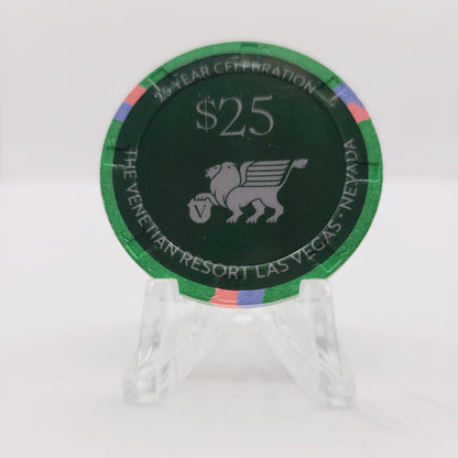 Venetian Hotel Casino Las Vegas Nevada 2024 "25 Year Celebration" $25 Chip