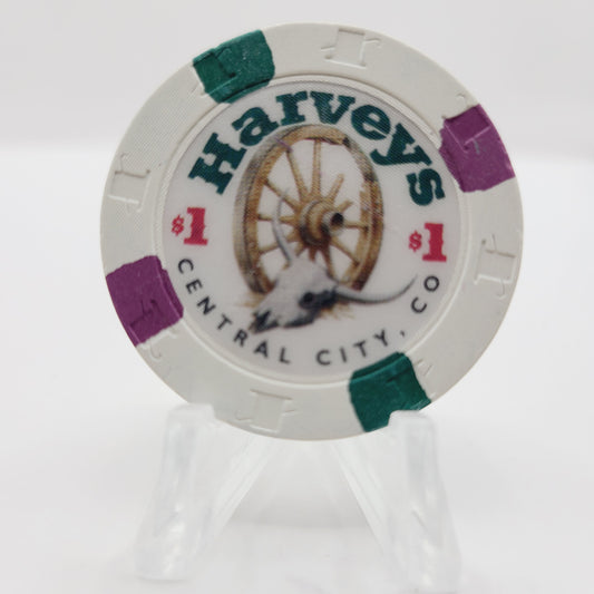 Harvey's Wagon Wheel Hotel Casino Central City Colorado 1994 $1 Casino Chip