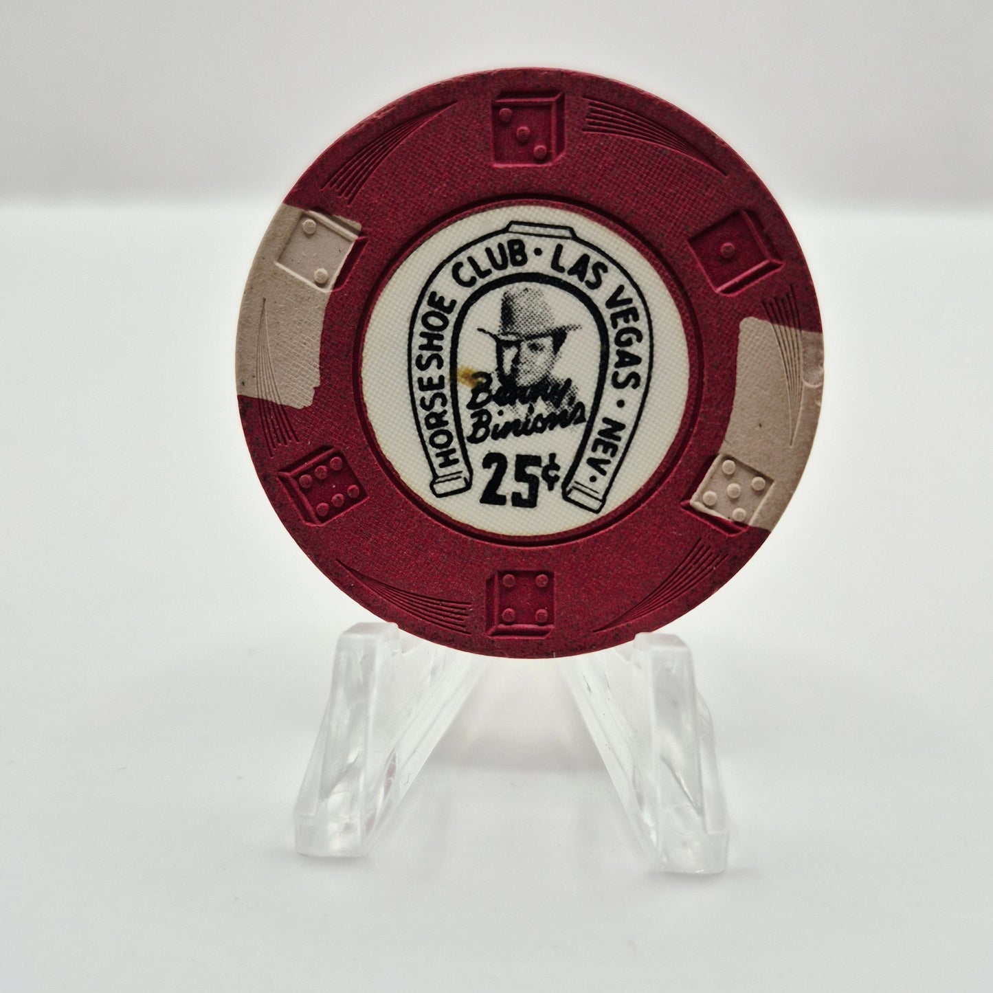 Horseshoe Club Binion's Las Vegas Nevada 1950's $.25 Casino Chip N1775