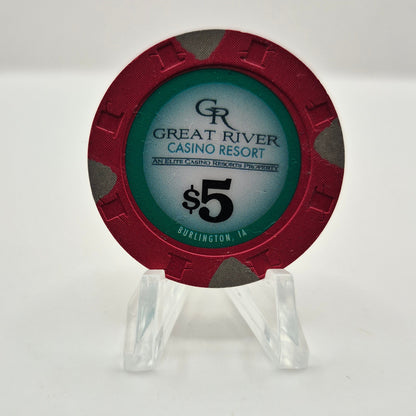 Great River Casino Resort Burlington Iowa 2026 $5 Casino Chip