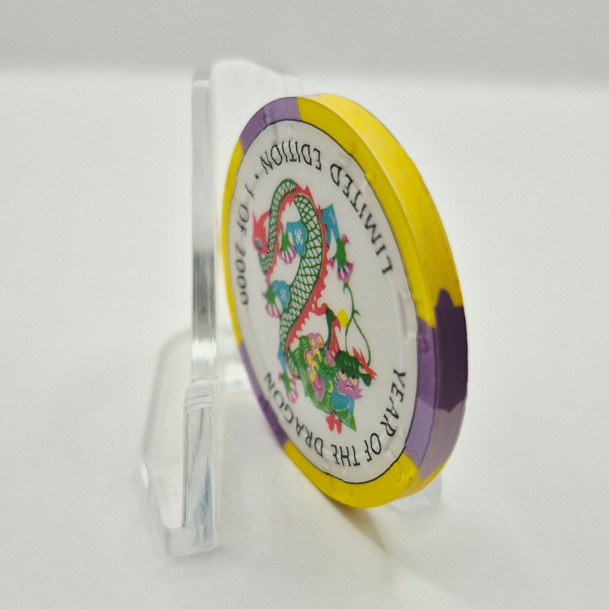 Crystal Park Casino Crystal City California 1996 Grand Opening 'Year of the Dragon' $5 Casino Chip