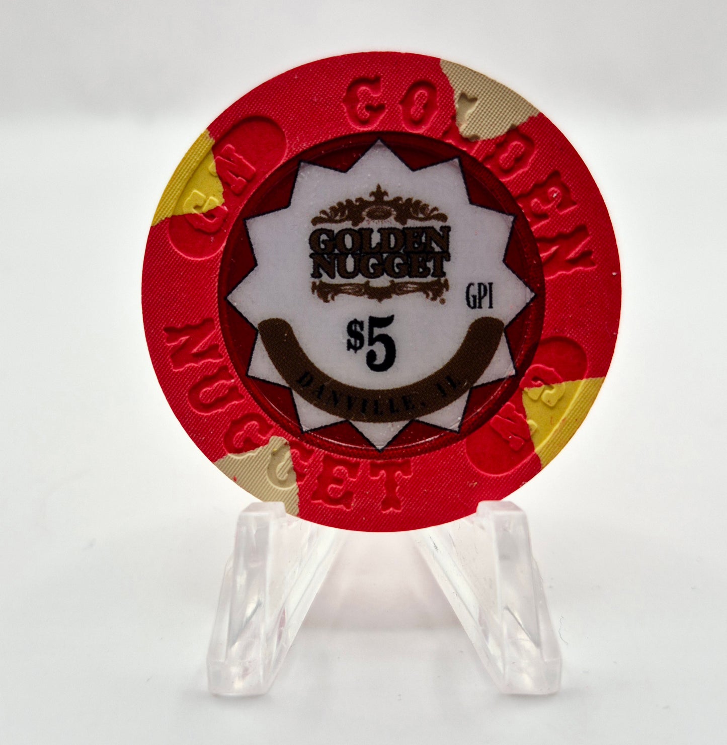 Golden Nugget Casino Danville Illinois 2023 $5 Casino Chip
