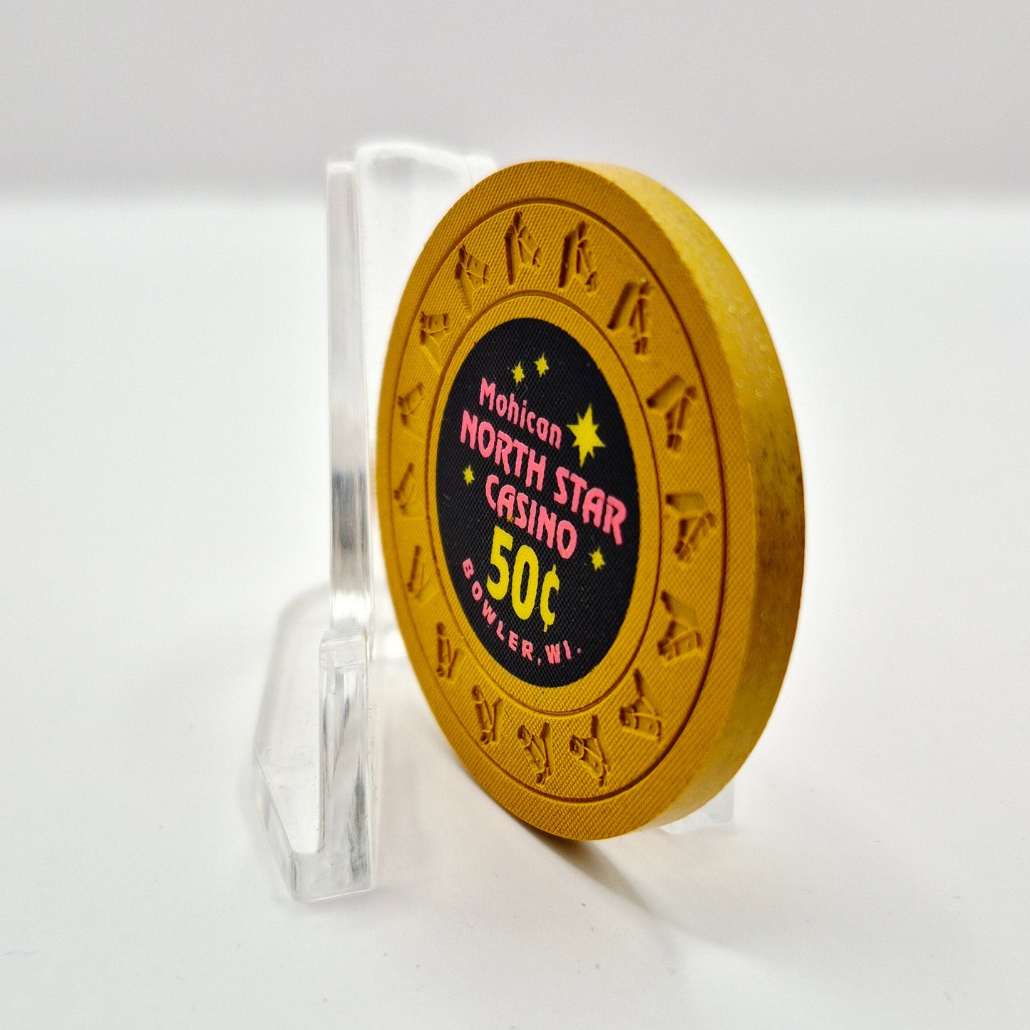North Star Casino 'Mohican' Bowler Wisconsin $.50  Casino Chip