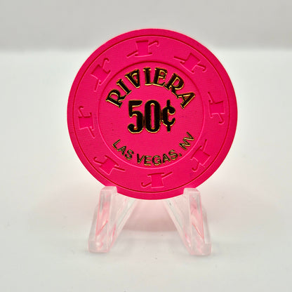 Riviera Hotel Casino Las Vegas Nevada 2004 $.50 Casino Chip E3643