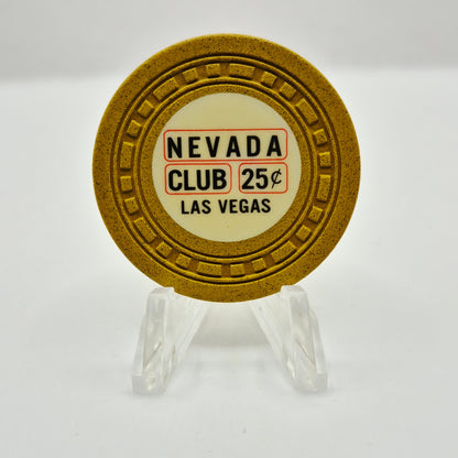 Nevada Club Las Vegas Nevada 1962 $.25 Casino Chip N6890 *Thin Red Lines **Circulated