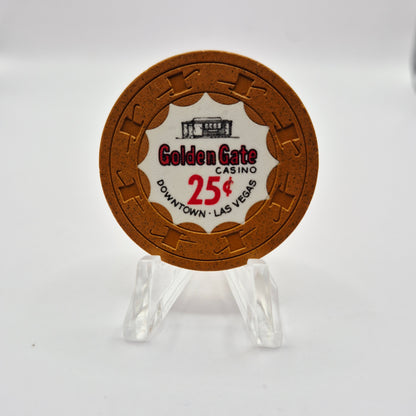 Golden Gate Casino Las Vegas Nevada 1967 $.25 Casino Chip N1708
