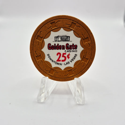 Golden Gate Casino Las Vegas Nevada 1967 $.25 Casino Chip N1708