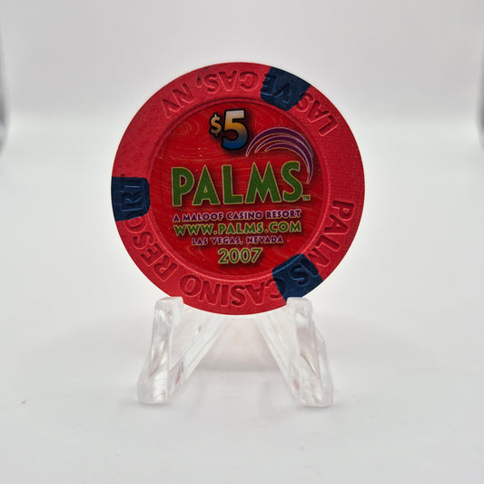Palms Hotel Casino Resort Las Vegas Nevada 2007 $5 Casino Chip E7482