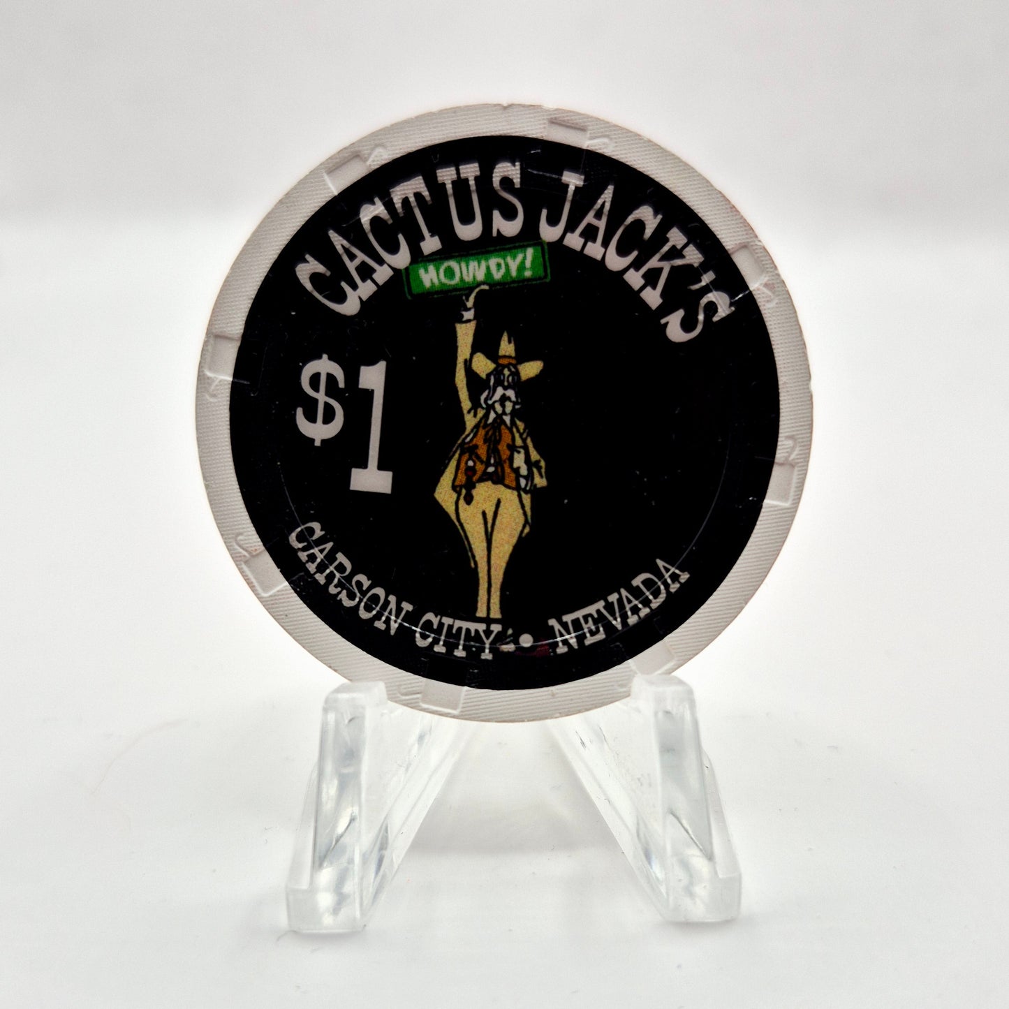 Cactus Jack's Casino  Carson City Nevada 2009 $1 Casino Chip E8722