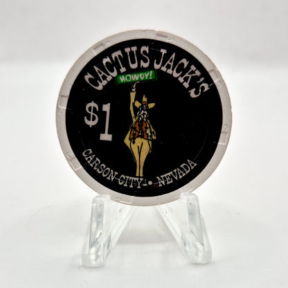 Cactus Jack's Casino  Carson City Nevada 2009 $1 Casino Chip E8722