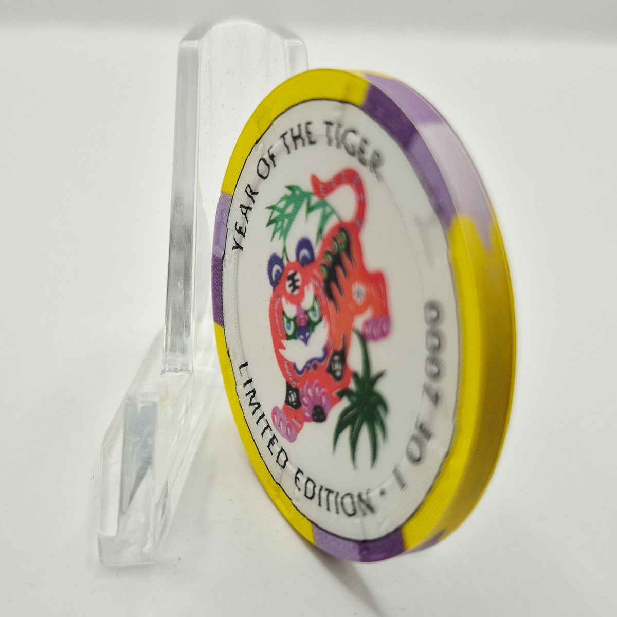 Crystal Park Casino Crystal City California 1996 Grand Opening 'Year of the Tiger' $5 Casino Chip