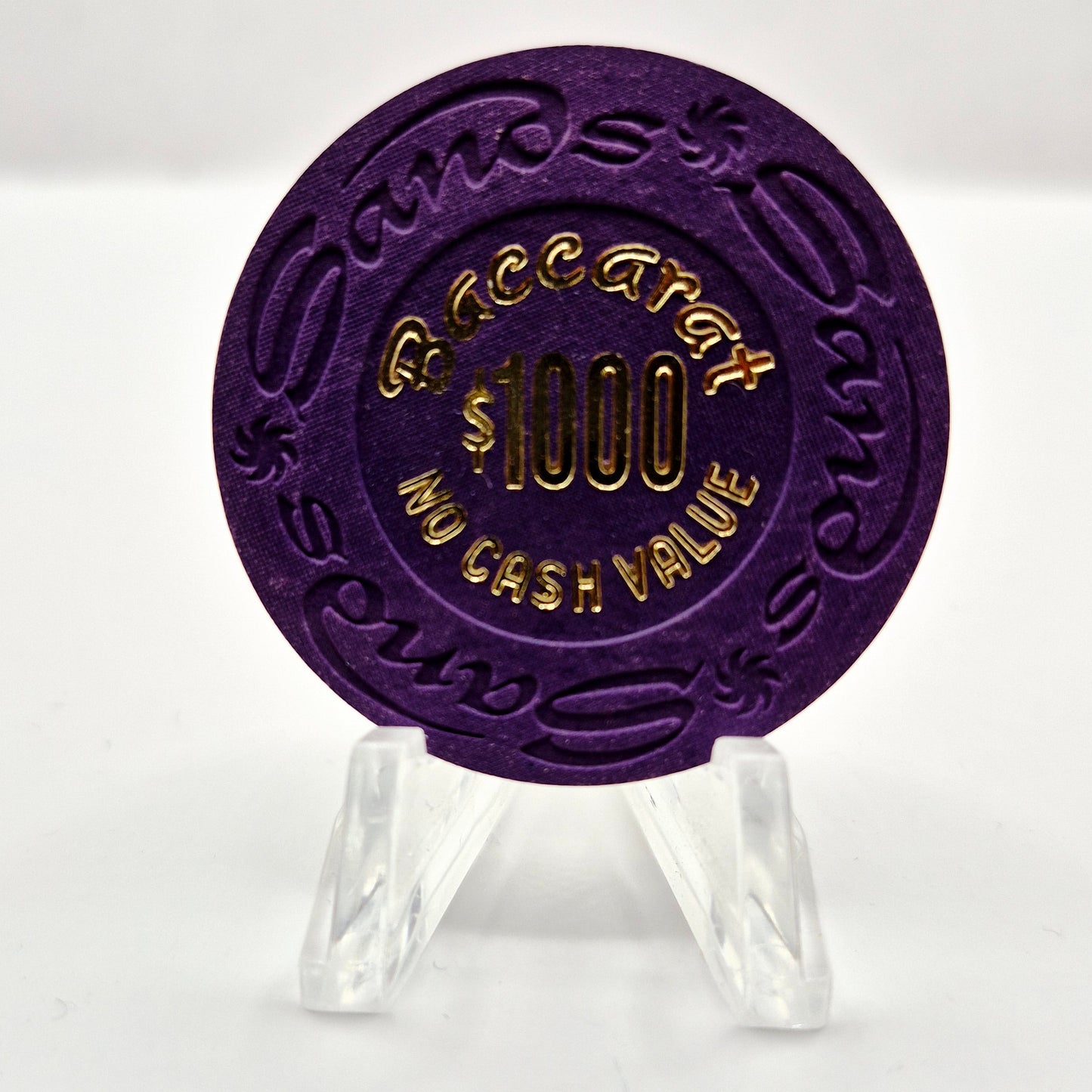 Sands Hotel Casino Las Vegas Nevada 1981 $1000 Baccarat NCV Casino Chip E3729