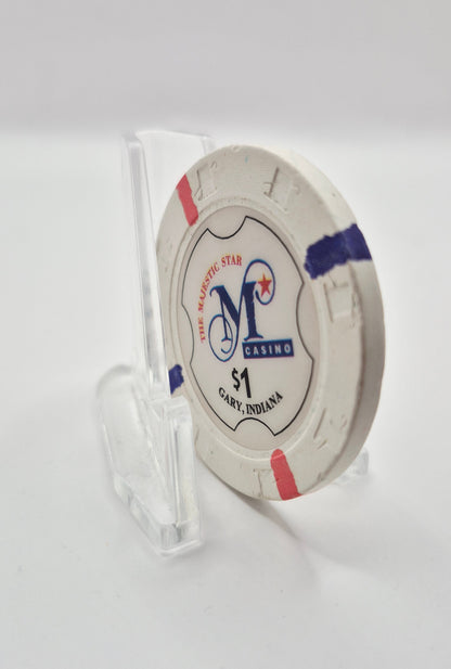 Majestic Star "Riverboat" Casino Gary Indiana $1 Casino Chip *Circulated