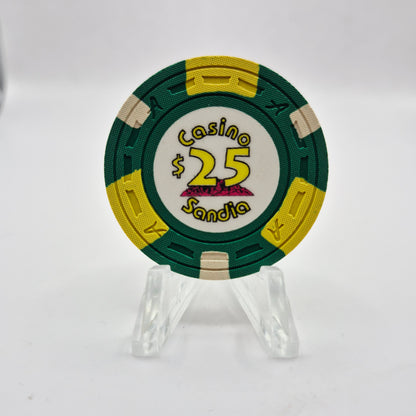 Sandia Resort & Casino Albuquerque New Mexico $25 Casino Chip *Uncirculated