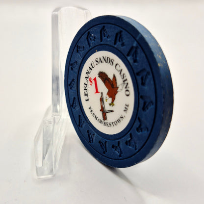 Leelanau Sands Casino Peshawbestown Michigan $1 Casino Chip
