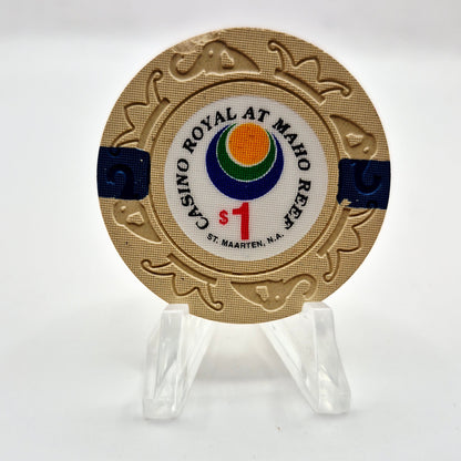 Casino Royale Maho Reef St Maarten $1 Casino Chip CG081583 *SHARP