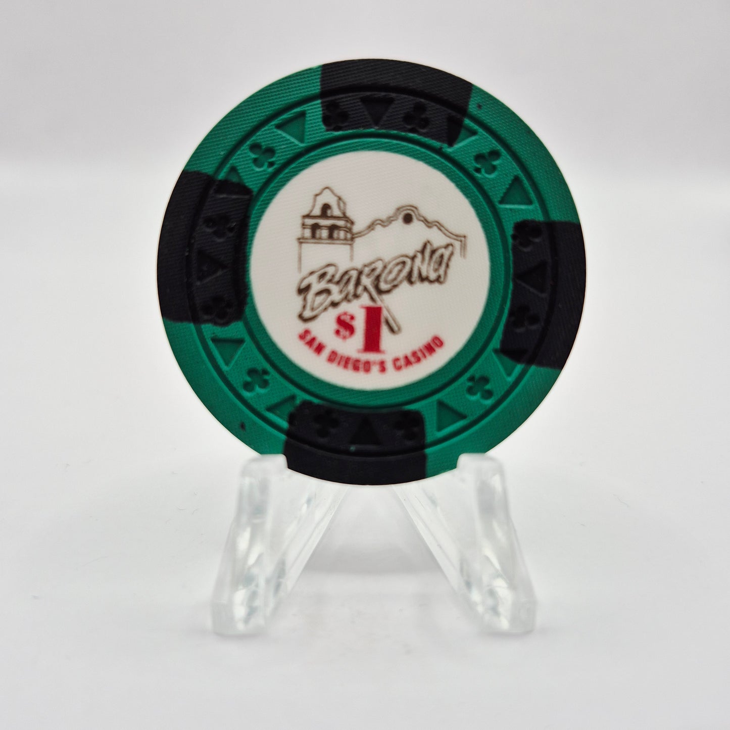 Barona Resort Casino Lakeside California $1 Casino Chip CG009286 *UNC