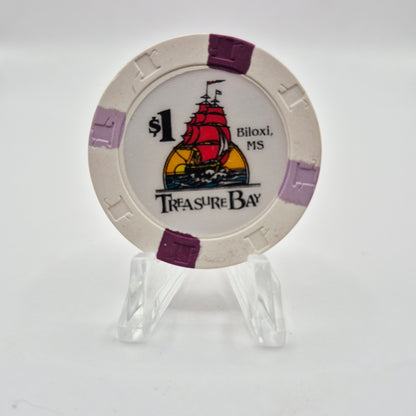 Treasure Bay "Riverboat" Casino Biloxi Mississippi 1993 $1 Casino Chip