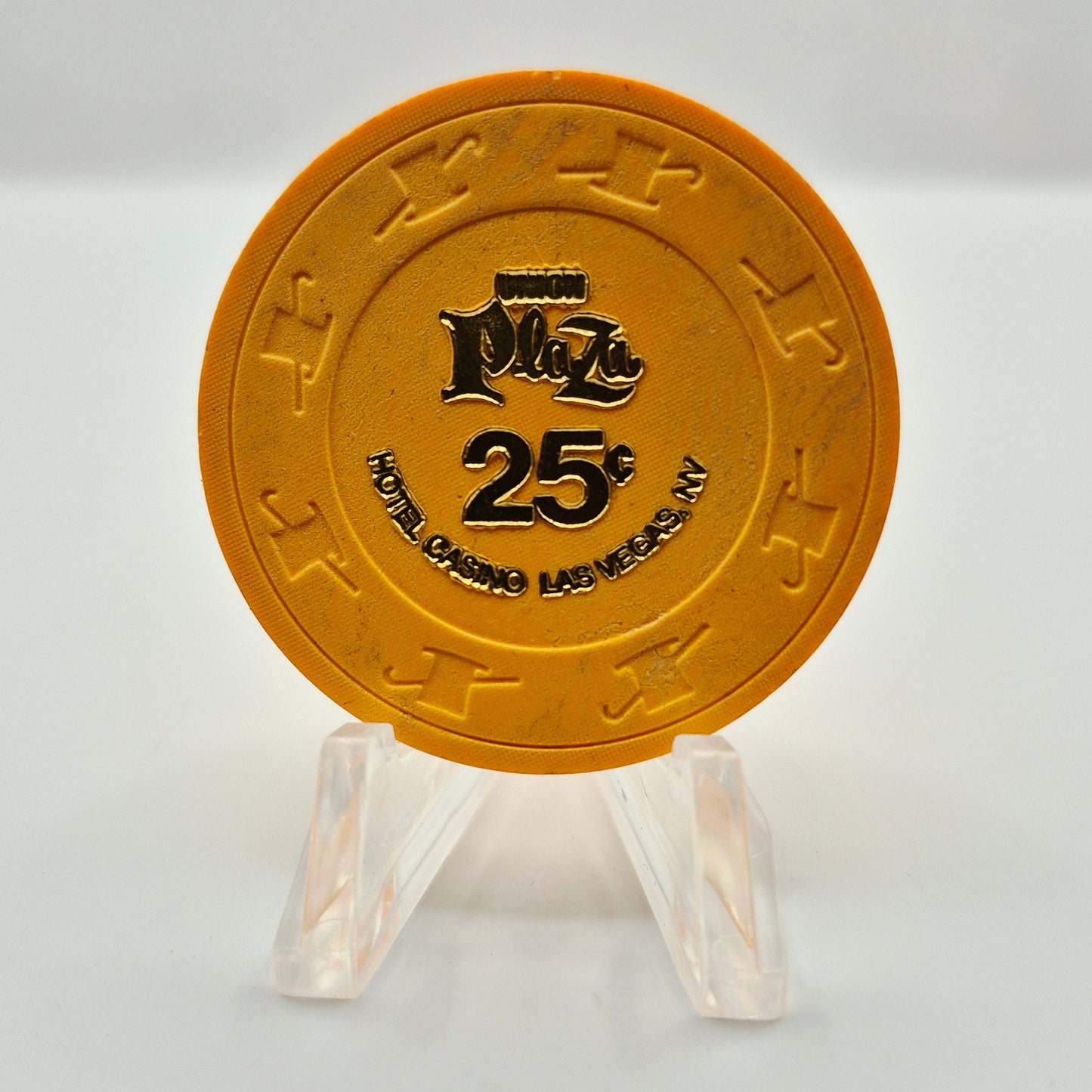 Union Plaza Hotel Casino Las Vegas Nevada 1970's $.25 Casino Chip N2281