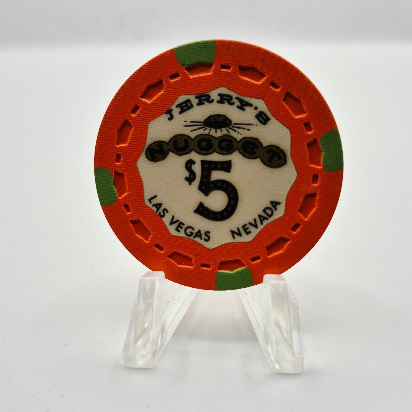 Jerry's Nugget Casino Las Vegas Nevada 1964 $5 Casino Chip N6631