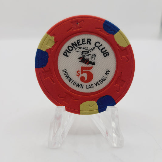 Pioneer Club Downtown Casino Las Vegas Nevada 1984 $5 Casino Chip N2019