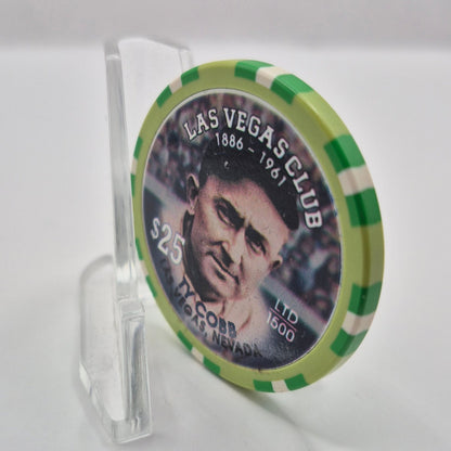 Las Vegas Club Las Vegas Nevada 1996 "Ty Cobb" $25 Casino Chip N8682