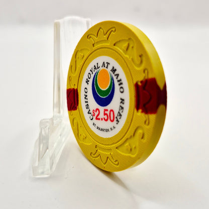 Casino Royale Maho Reef St Maarten $2.50 Casino Chip CG081584 *SHARP