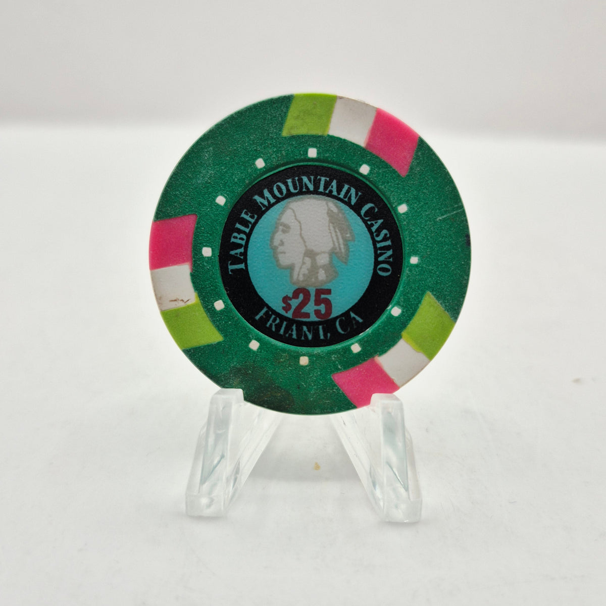Table Mountain Casino Resort Friant California $25 'Manufacturer Sample' Casino Chip *Never used in the casino
