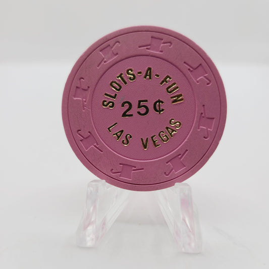 Slots-A-Fun Casino Las Vegas Nevada 1980's $.25 Casino Chip N2210