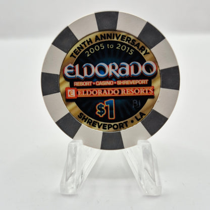 Eldorado Shreveport Louisiana 2015 'Tenth Anniversary' LE $1 Casino Casino Chip