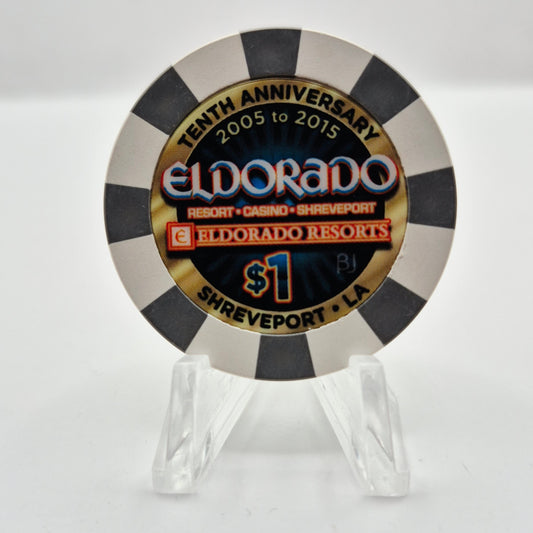 Eldorado Shreveport Louisiana 2015 'Tenth Anniversary' LE $1 Casino Casino Chip