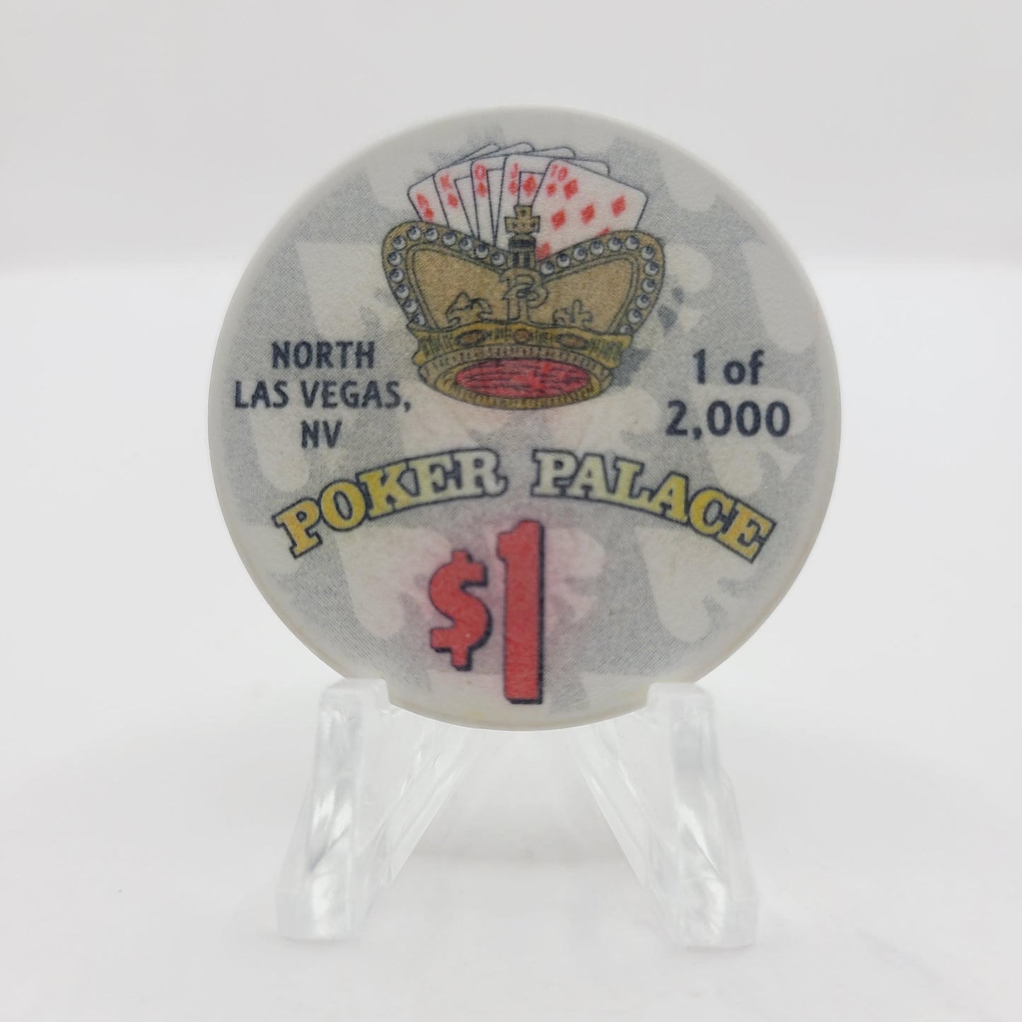 Poker Palace Bingo/Casino Las Vegas Nevada 1999 "Spades" $1 Casino Chip V5295 LTD 2000